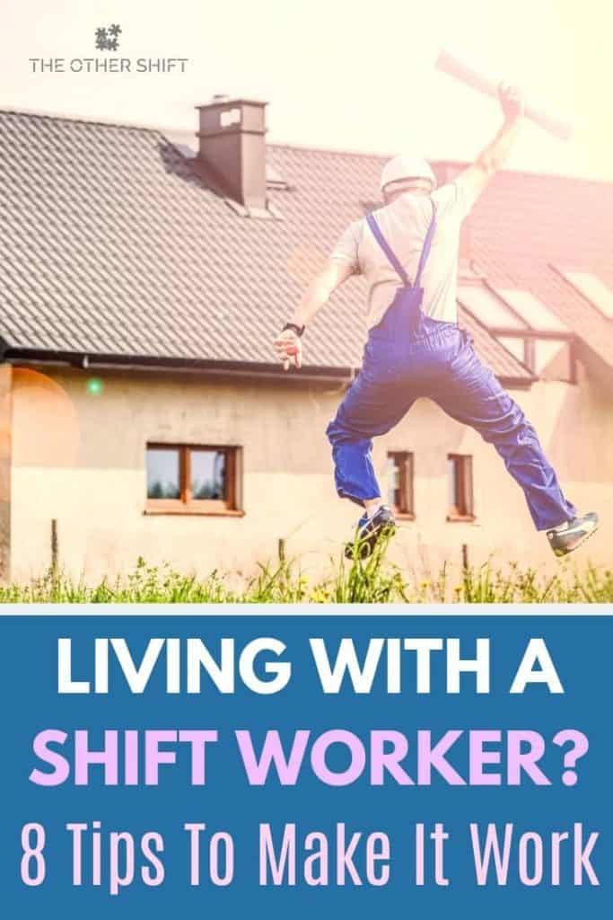 Shift worker jumping