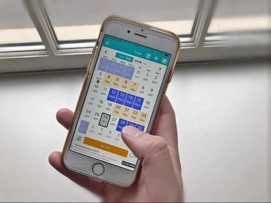 Shift Planning: 10 Best Shift Work Calendar Apps to Keep You Organised | iphone with calendar