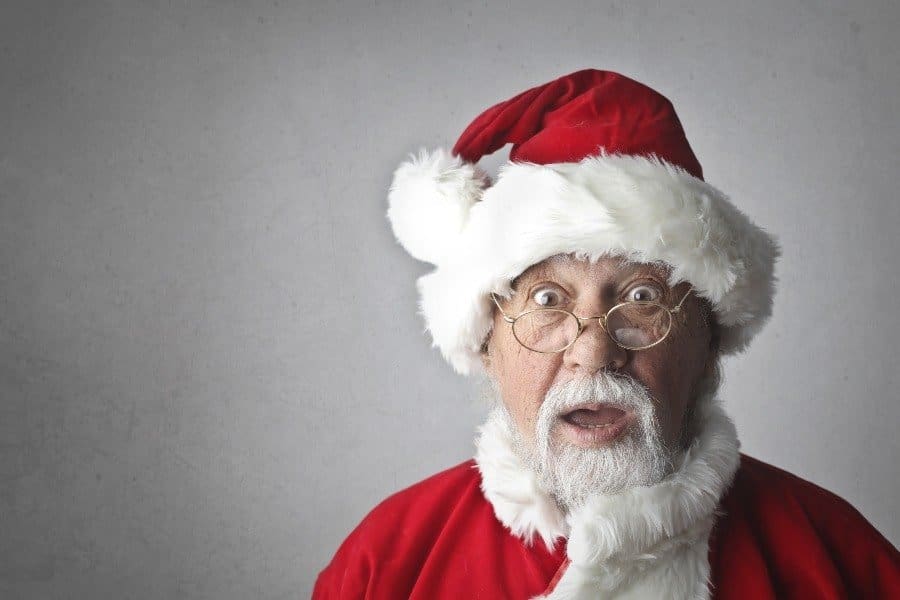 How to Stop Holiday Weight Gain from Snowballing _ The Other Shift _ Surprise man wearing Santa costume