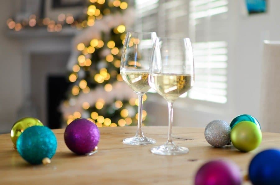 How to Stop Holiday Weight Gain from Snowballing _ The Other Shift _ two glasses of white wine-min