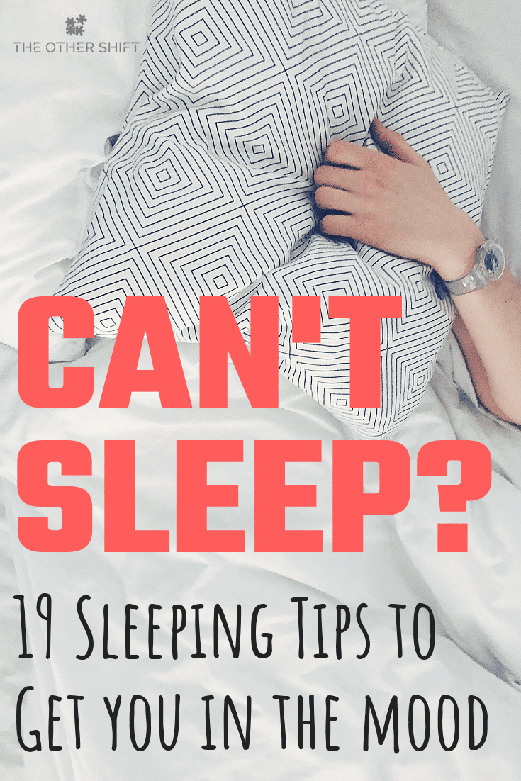 Are you struggling to fall to sleep because your simply NOT tired? Maybe you're wired from your previous shift and can't stop thinking about it. Or, maybe you're stressing about all the jobs you need to do tomorrow? Here are 19 amazing sleeping tips to put you to sleep instantly! | theothershift.com | #sleepingtipsbreathingtechniques #sleepingtips #shiftworksleepingtips #shiftwork #cantsleep