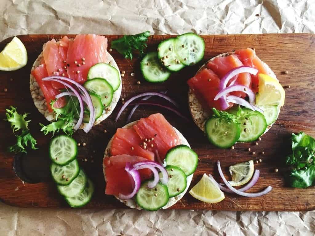 salmon on crackers | What Should I Eat After Working Night Shift?