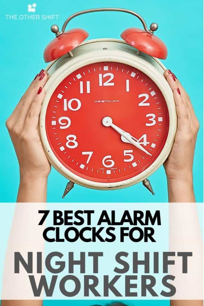 Red alarm clock on blue background | 7 Best Alarm Clocks for Night Shift Workers