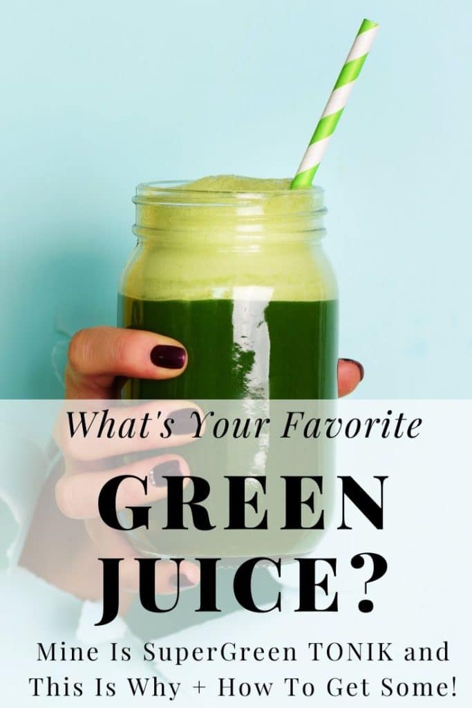 Green juice with white and green straw | My Honest SuperGreen TONIK Review From Actually Trying It