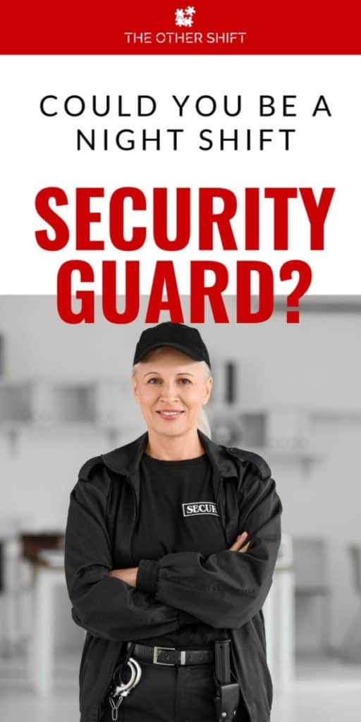 Female security guard arms folded 